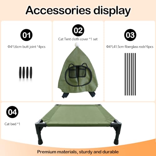 Anti Anxiety Open Elevated Pet Hammock Bed Tent House (Contemporary)