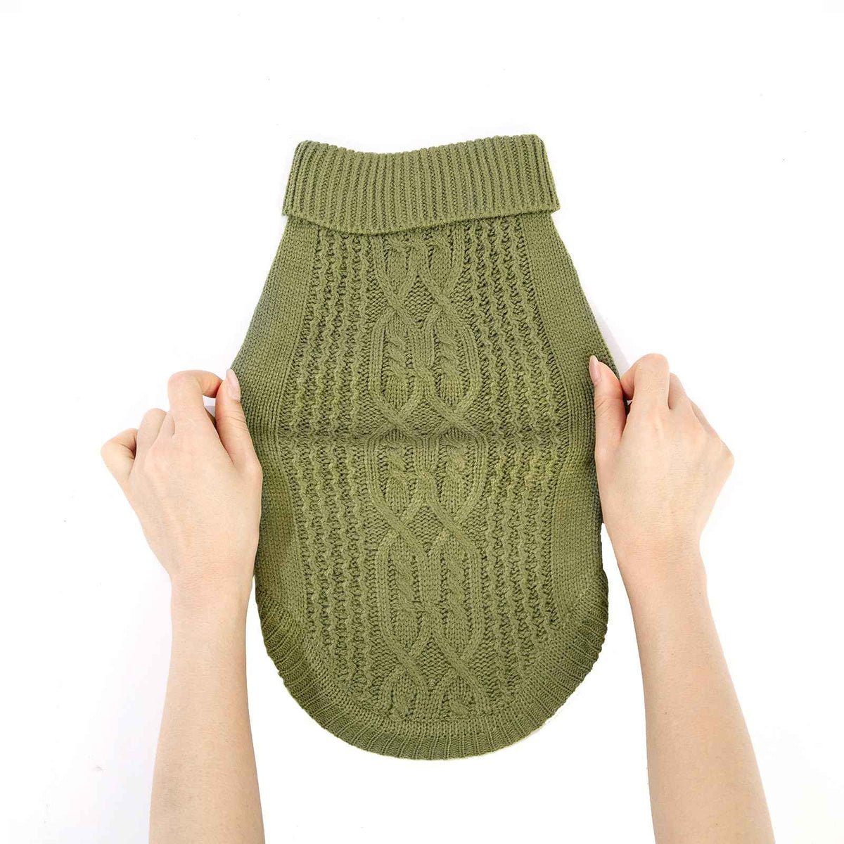 Cat Sweater Stretchy (Olive Green / XXL)