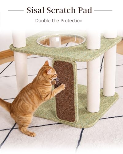 53" Cat Tree Tower for Large Cats (Green 53'')