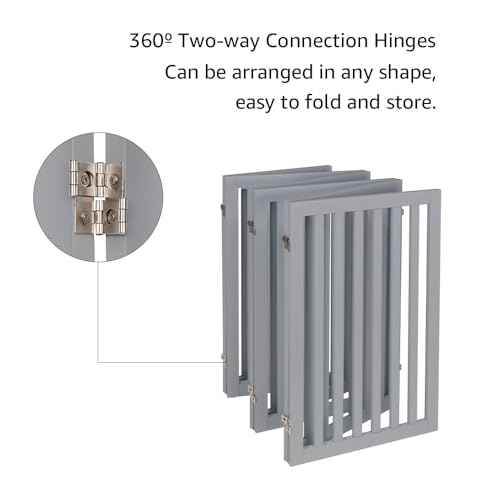 120" Extra Wide Pet Gate and Pet Playpen Combination for Dog Cat (Gray / 120"W×36"H)