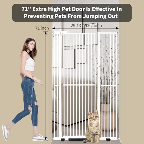 71" Extra Tall Cat Gate (White / 71''tall*48 ''wide)