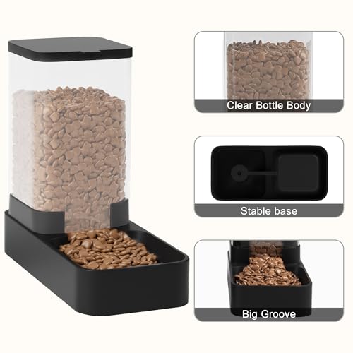 Automatic Cat Feeder and Water Dispenser in Set with Pet Food Bowl