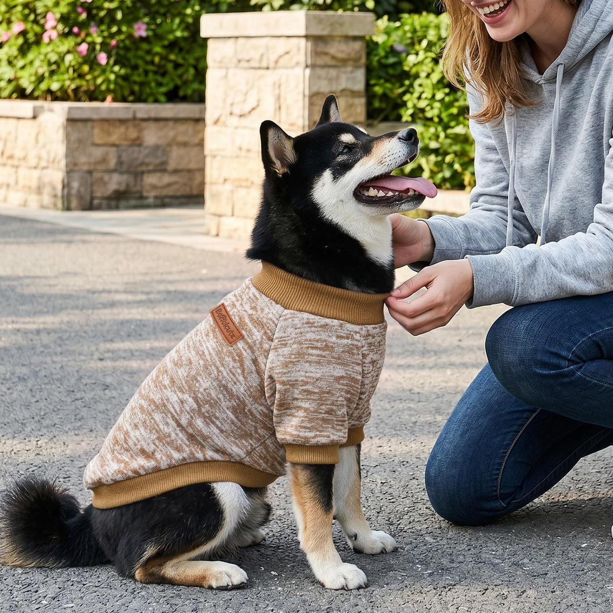 3 Pack Dog Sweaters for Small Dogs Girl Boy Winter Fleece Clothes Warm Soft Dog Sweatshirt Outfit for Dogs Cats Pet Apparel (Khaki+Gray+Navy Blue / XXS (Back: 7.8", Chest: 11.8", 2.2-3.5 lbs))