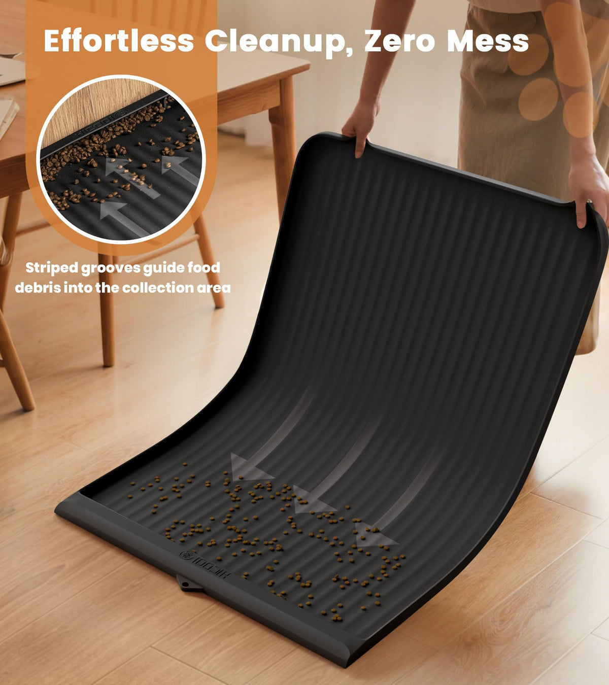 Dog Food Mat 36"x24" (Black)