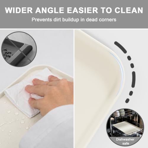 Silicone Pet Feeding Mat (CreamWhite / 24"L x 16"W)