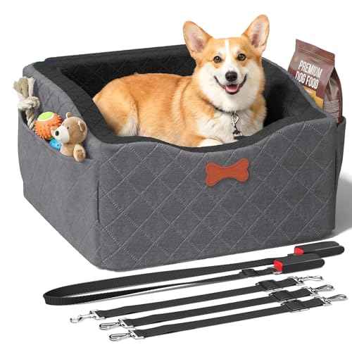 Dog Car Seat for Small Medium Dogs (Charcoal Gray / Small)