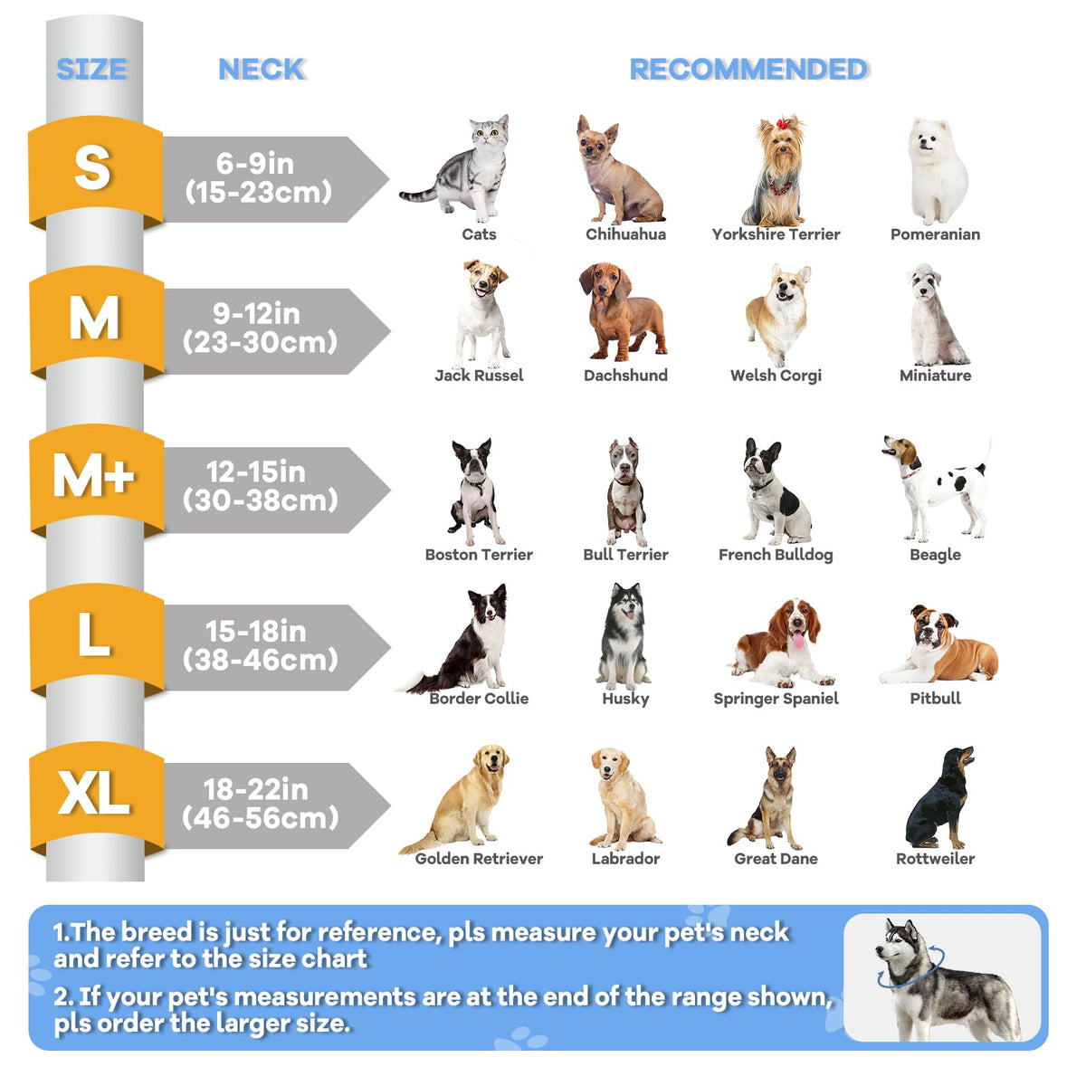 Inflatable Dog Cone Collar (M (Neck: 9-12") / Grey)