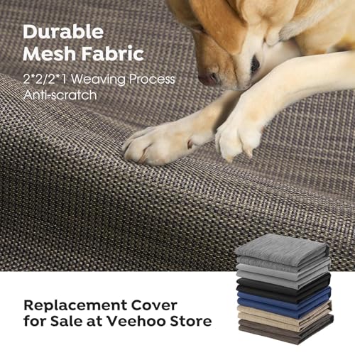 Outdoor Elevated Dog Bed Large Sized Dogs (45.0"L x 33.0"W x 7.0"Th / Brown)