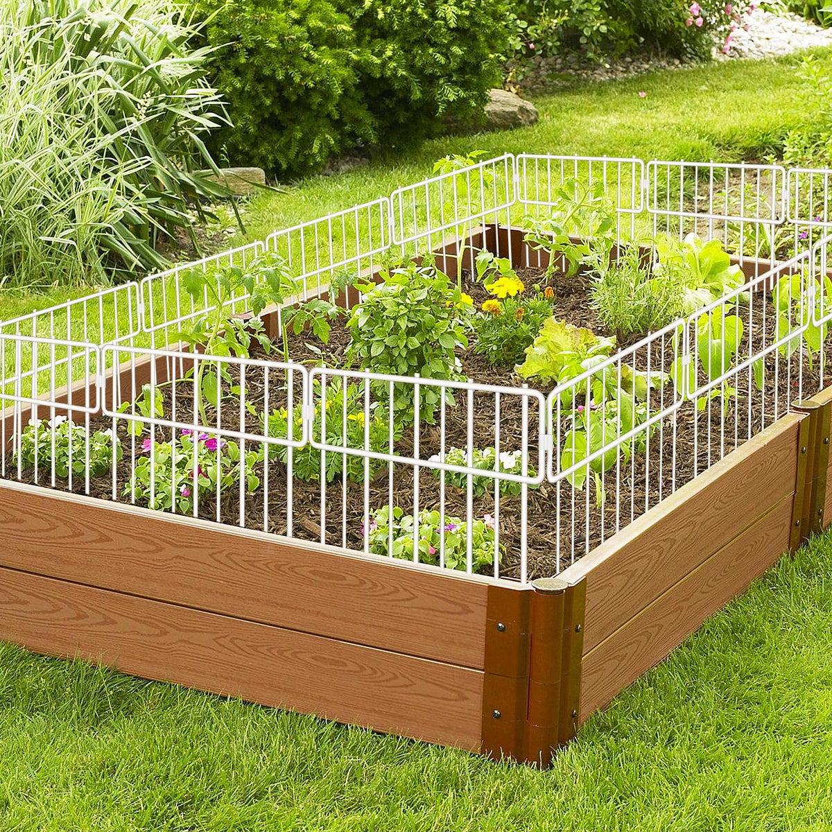 Animal Barrier Fence (White / 30 Panel, 32.3Ft)