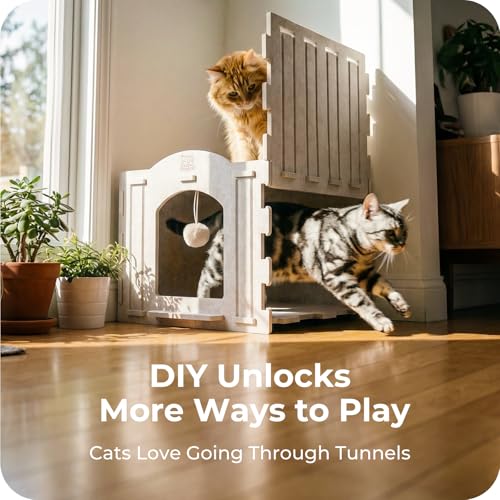 Cat Bed Cave for Indoor Cats (Gray-2)