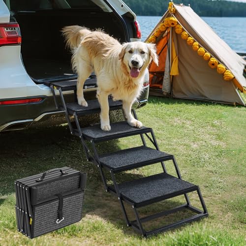 Foldable Dog Steps for Car Truck SUV (Standard 17"W)