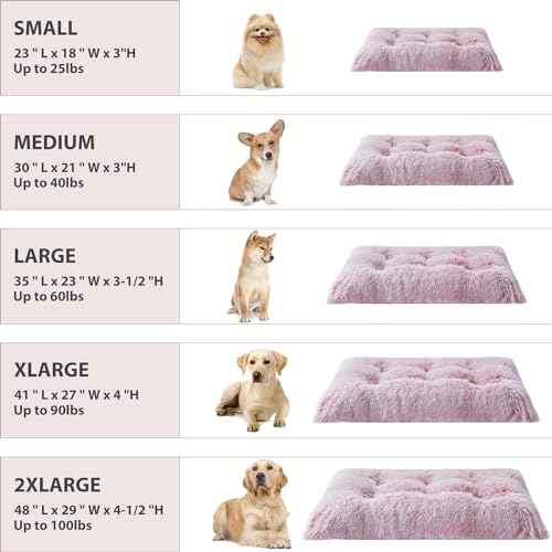 Dog Beds for Large Dogs (Pink / L(35x23 inch))