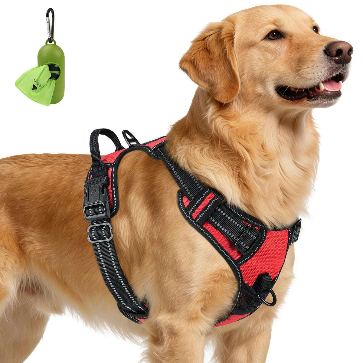 No Pull Dog Harness for Extra Large Dogs (X-Large / Red)