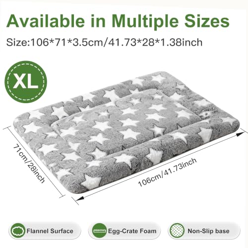 Dog Bed Mat Soft & Comfortable Dog Kennel Pad for Crate (XL(42"*28"*1.5") / Gray-1pc)