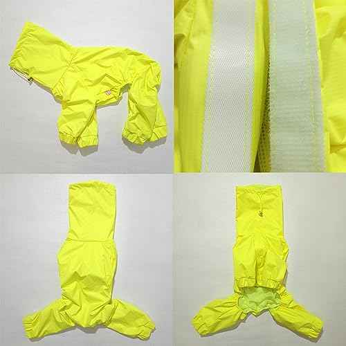 D Doggy Star Italian Greyhound Raincoat Waterproof Jacket Windbreaker Clothes Whippet for Dog (M / Raincoat Yellow)
