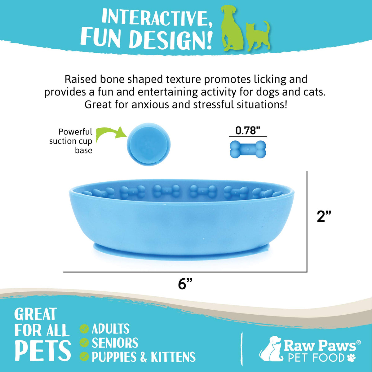 Licking Mat Bowl for Dogs with Suction