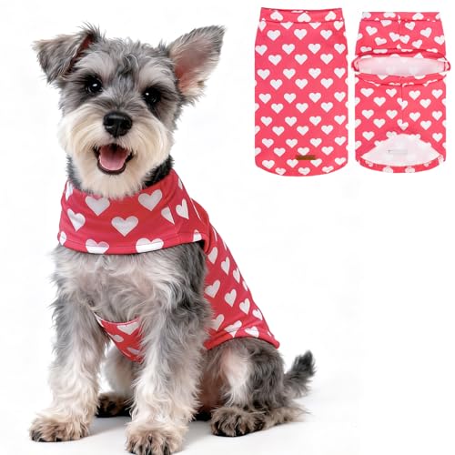 Cat Sweater Warm Fleece Pet Clothes for Cats Only (Heart Pink / Large)