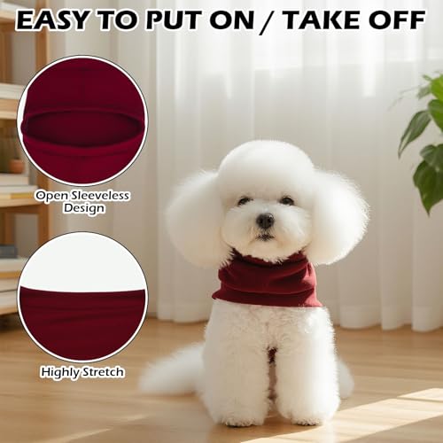 Cat Sweater Warm Fleece Pet Clothes for Cats Only (Burgundy / Large)