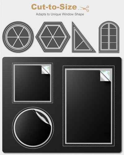 Portable Blackout Curtains for Bedroom (Black / 36"W x 84"H)