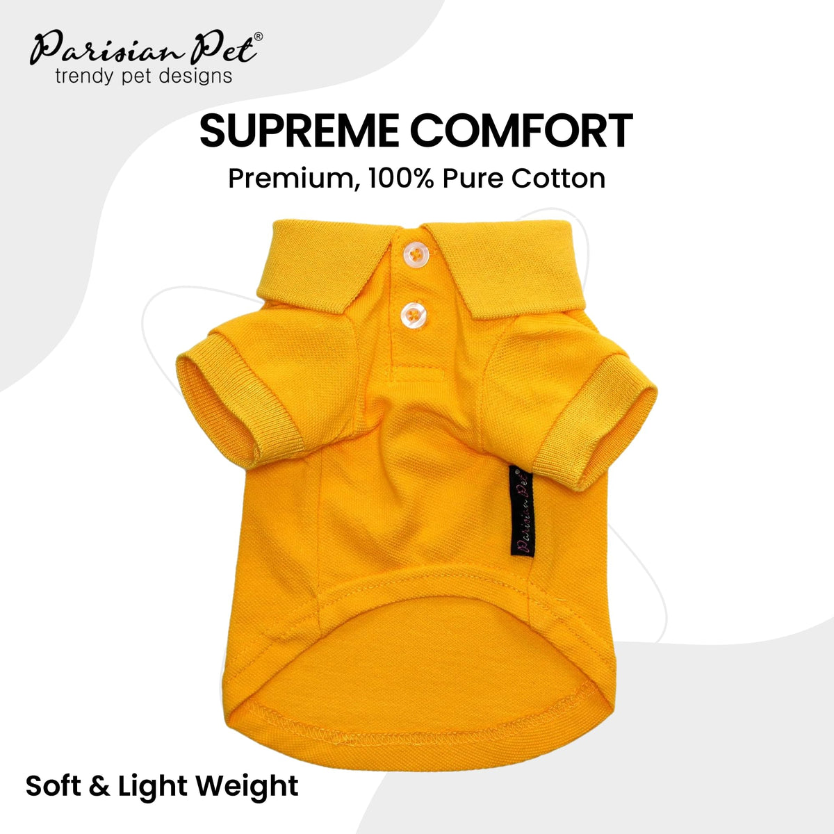 Dog Polo Shirt (XS / Yellow Polo)