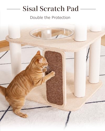 53" Cat Tree Tower for Large Cats (Ivory 53")