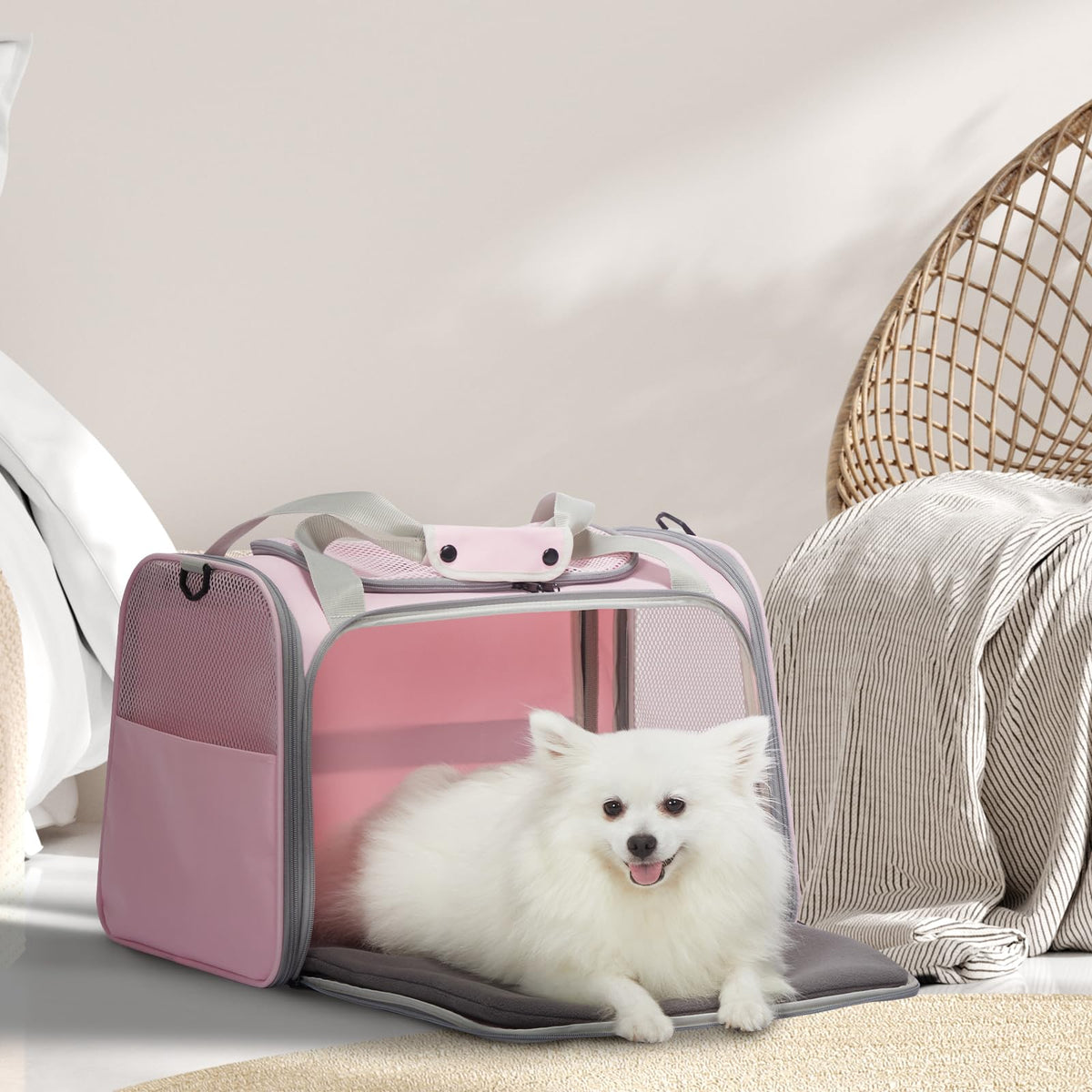 Cat Carrier for Large Cats (19.7"L x 13.0"W x 13.0"H / Pink)