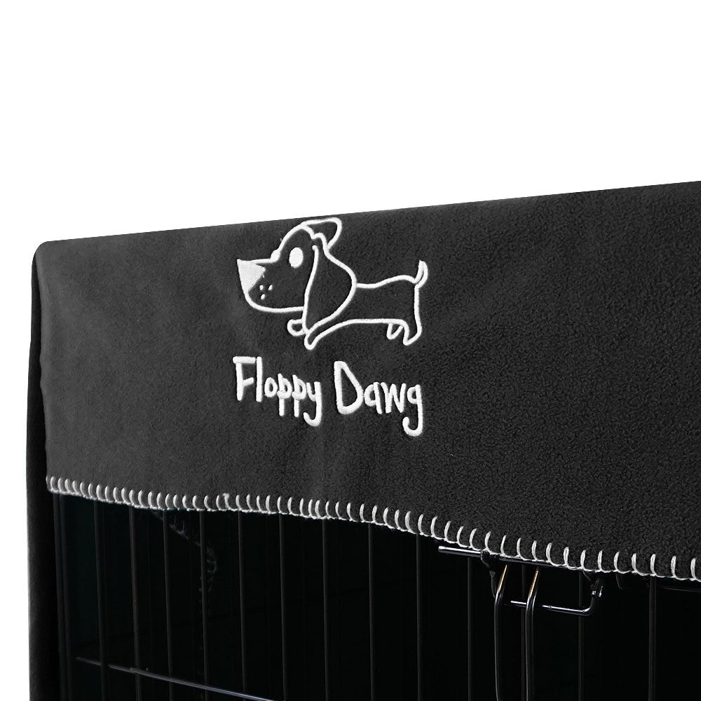 Crate Cover. Fits 42 Inch Dog Crates or Smaller. Easy to Put On (42.0"L x 28.0"W x 30.0"H / Gray)