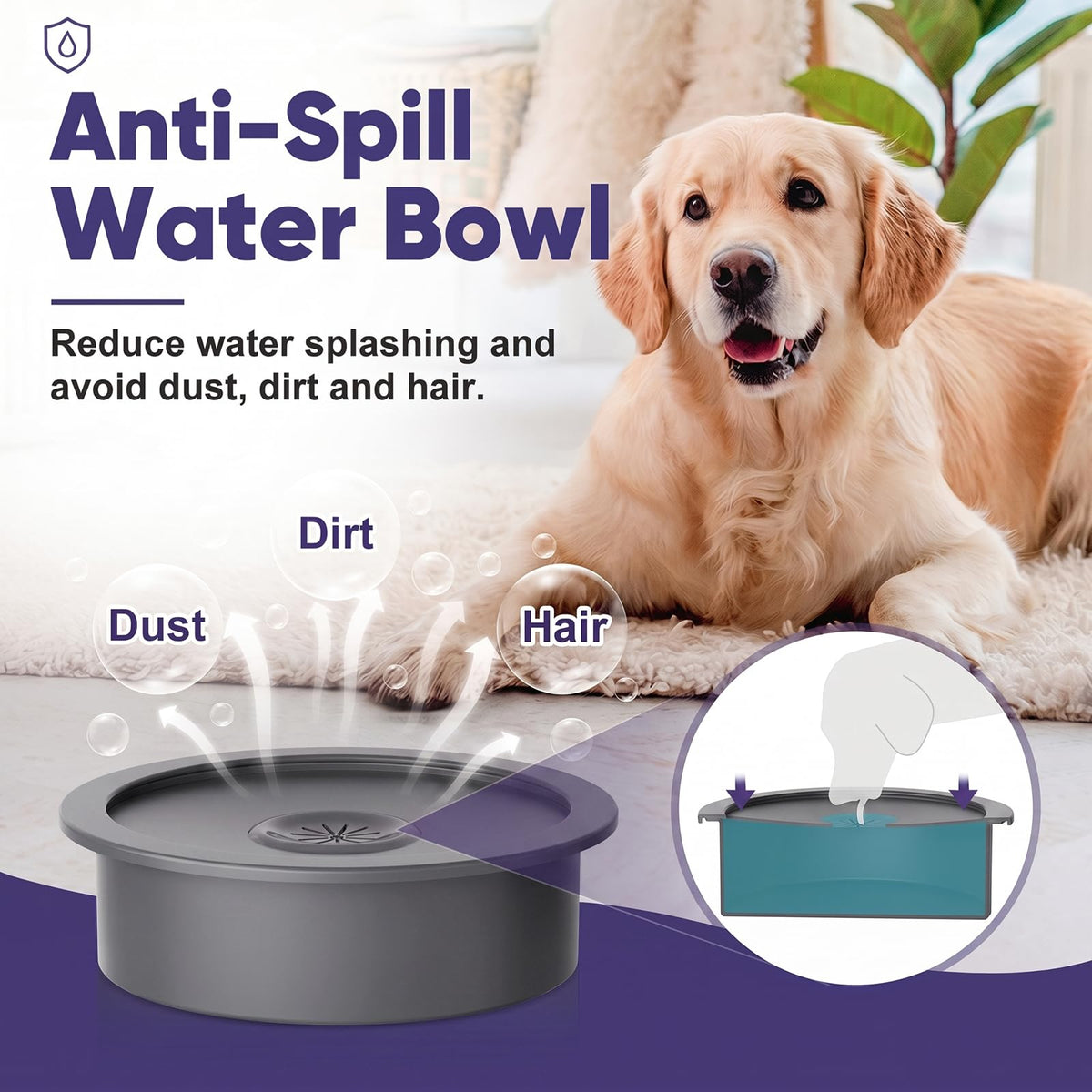 Elevated Dog Bowls Large Breed Raised Dogs Bowl Stand Large (D-Grey)