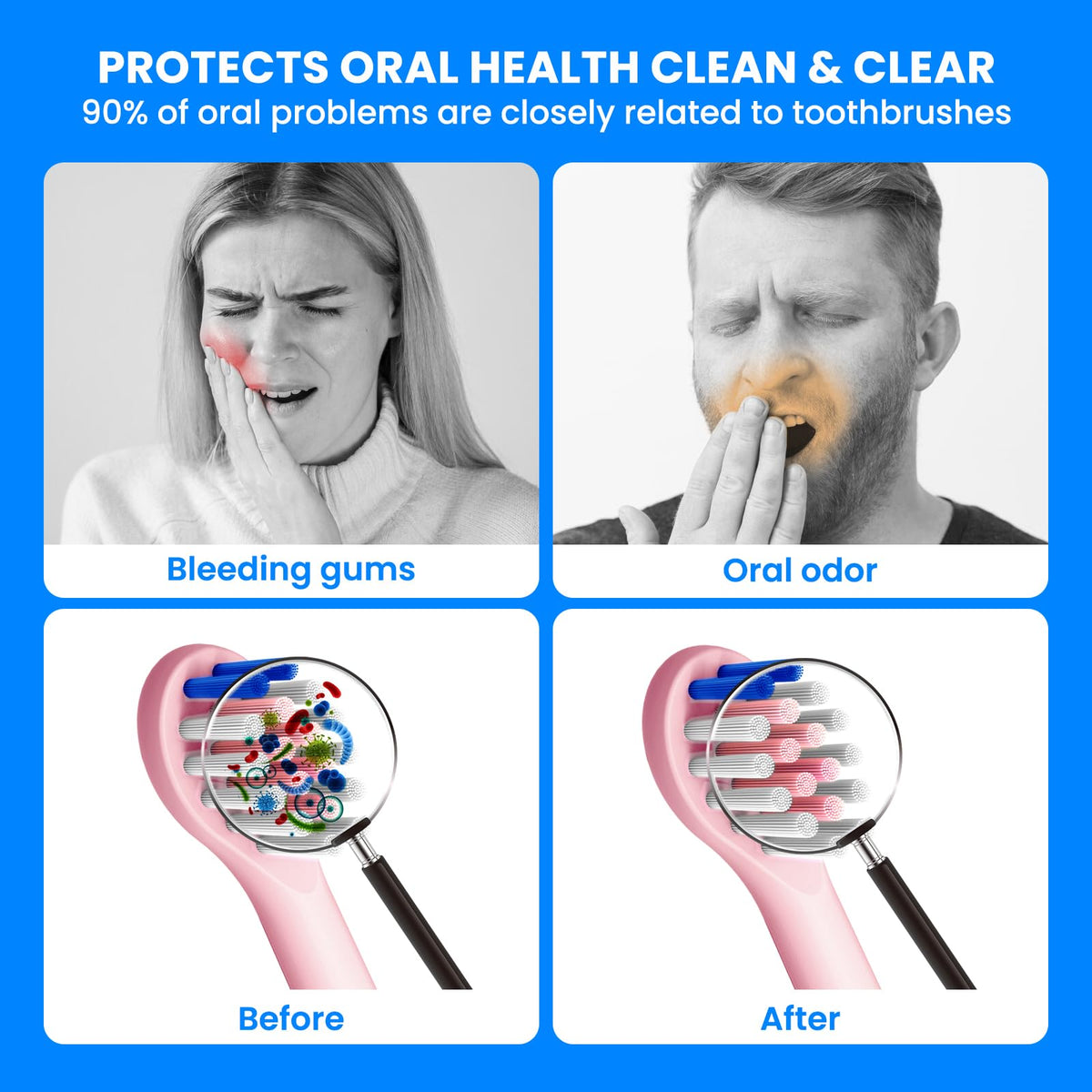 Toothbrush Cleaner Case (Blue)