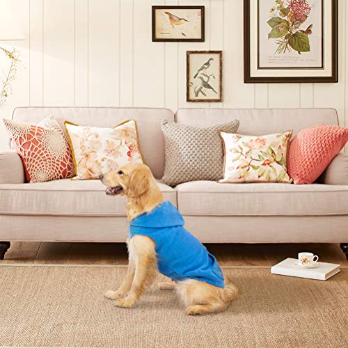 Fleece Dog Hoodie with Pouch (XX-Large / Blue)