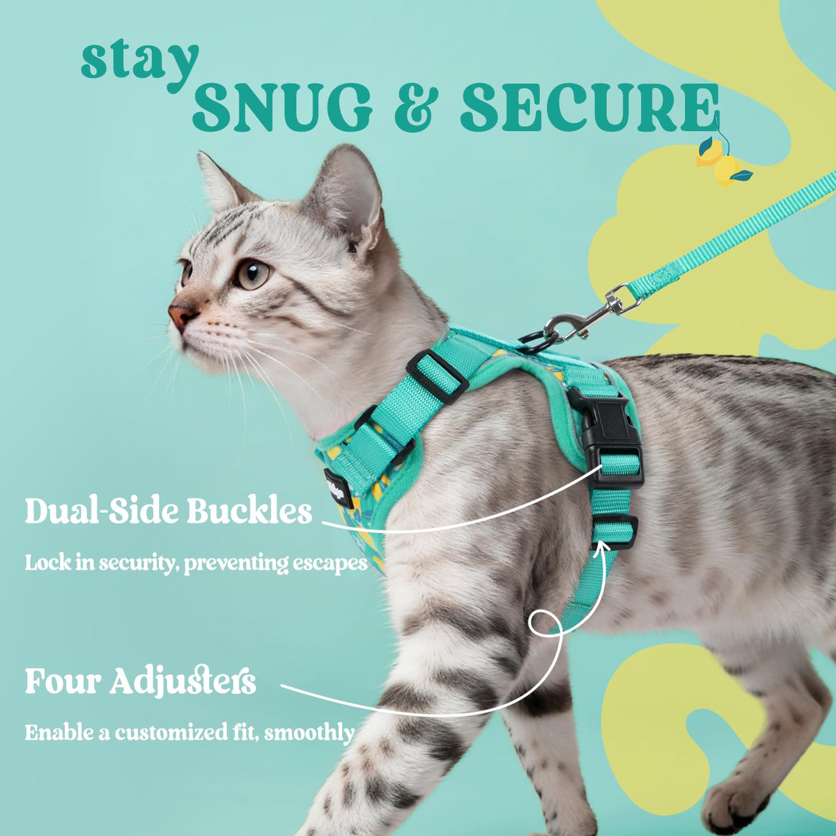 Cat Harness and Leash Set (Xxs / Lemon Grove)