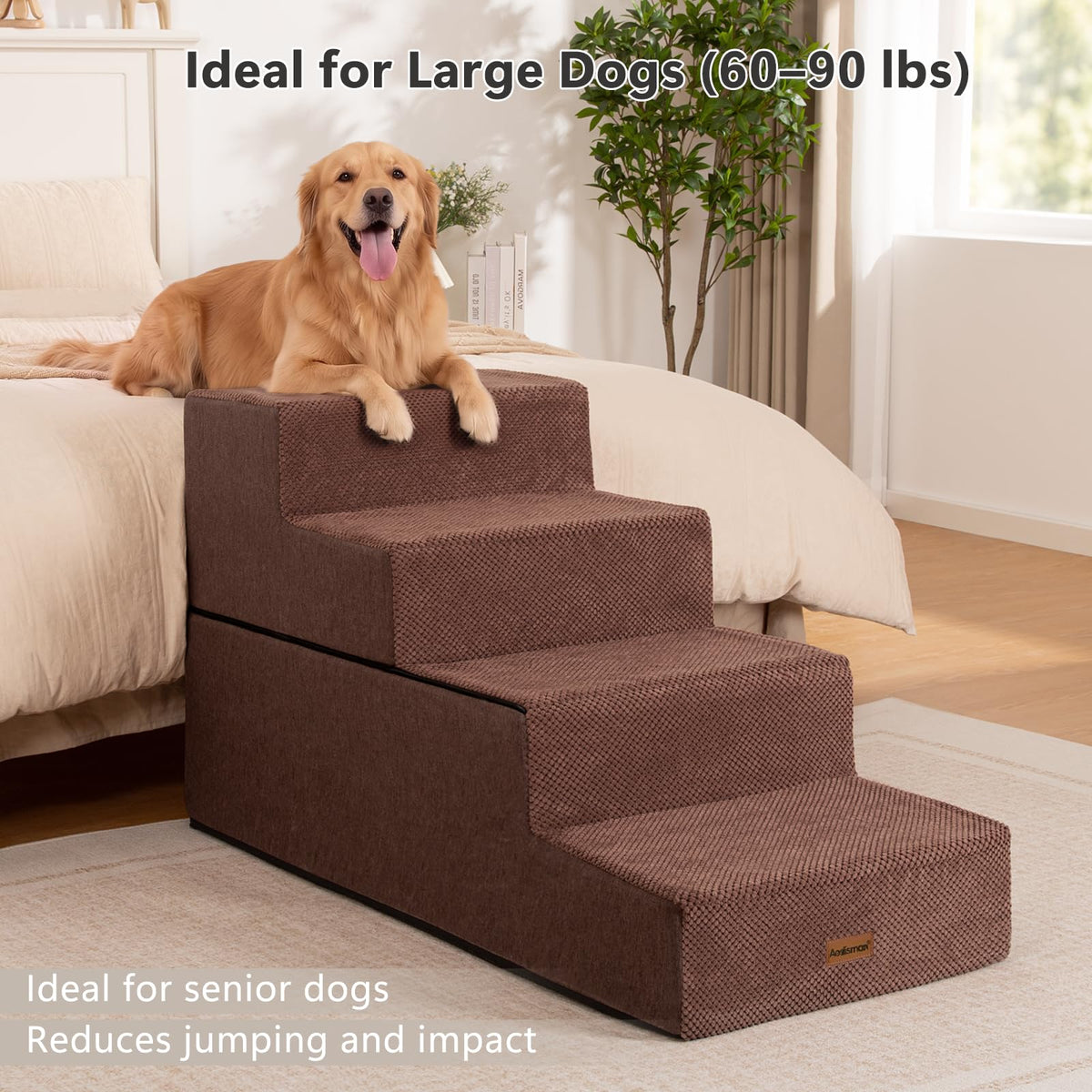 Dog Steps for Large Dogs 24" H (Brown / 4-Step 24" H)