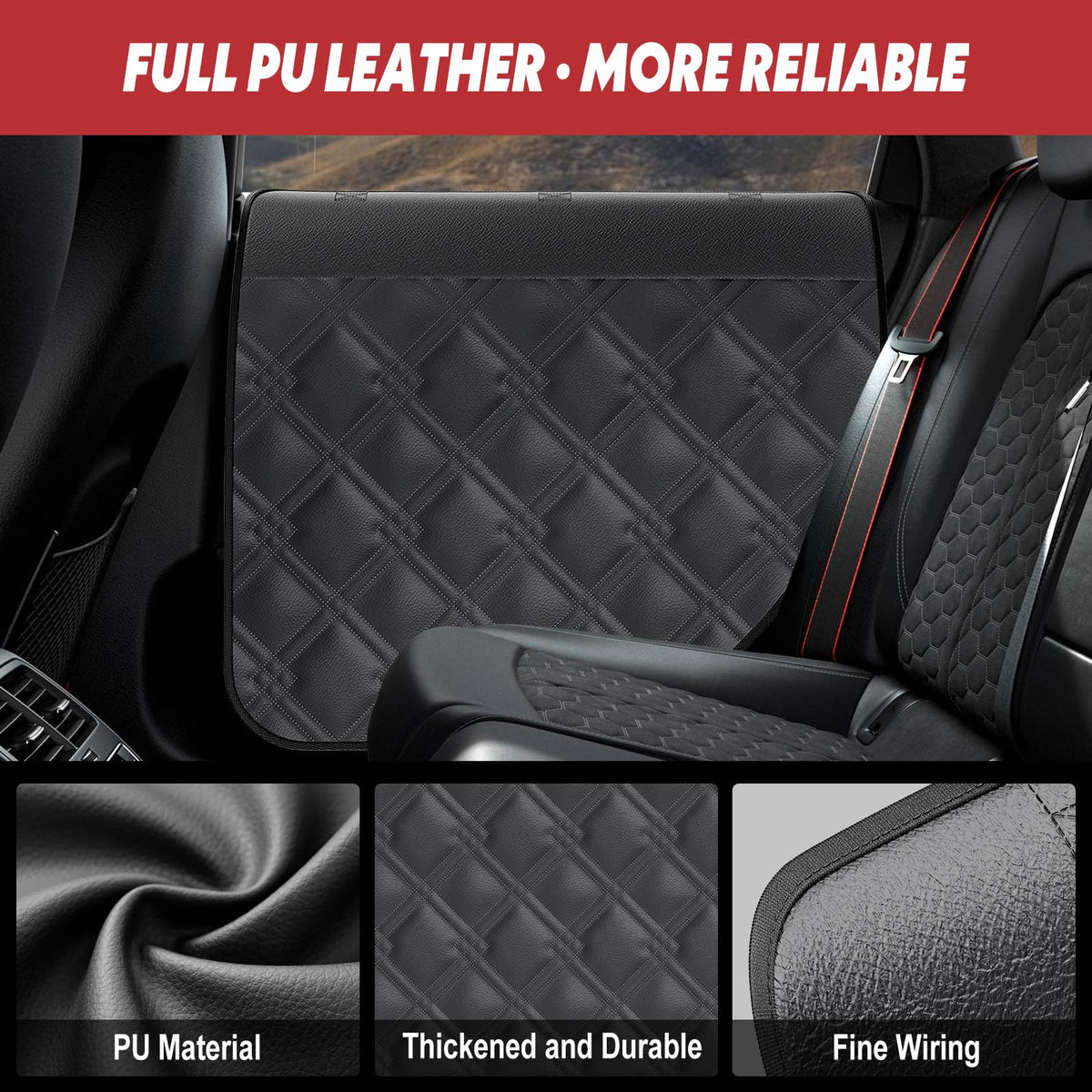 Dog Car Door Protector (Premium PU [Fit for Large SUV and Trucks])