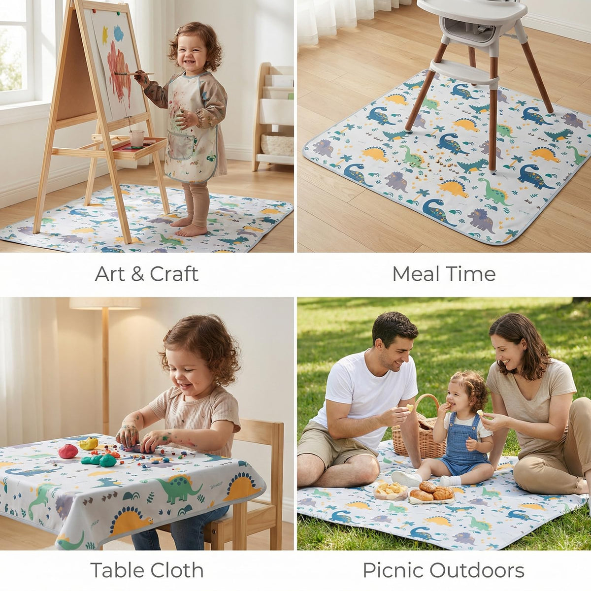 Splat Mat for Under High Chair (Dinosaur)