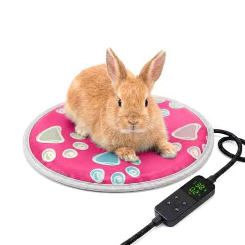 Pet Heating Pad for Cats & Dogs (round 12in / 1 pack pink)