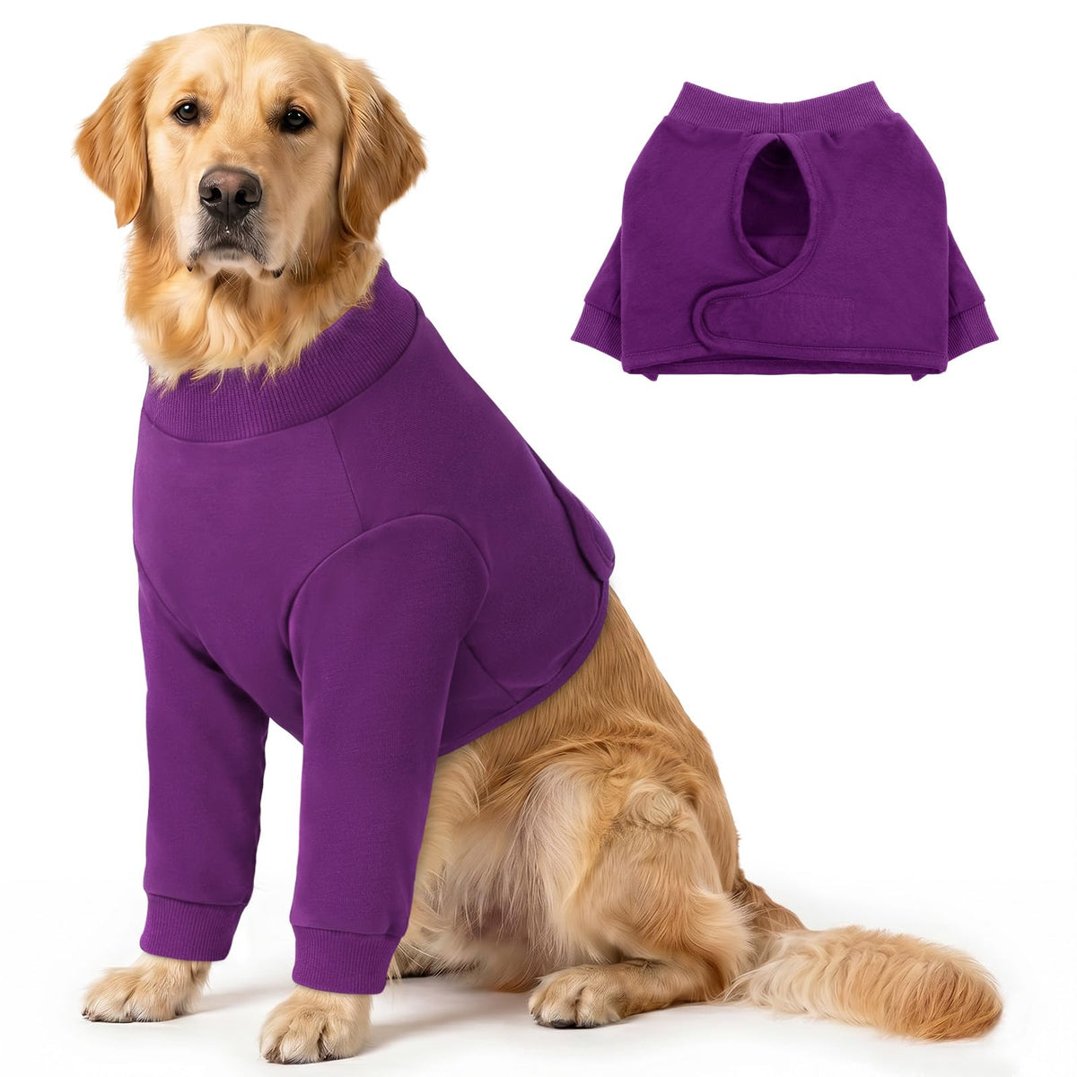 Recovery Sleeve for Dogs Front Leg (Large / Purple)
