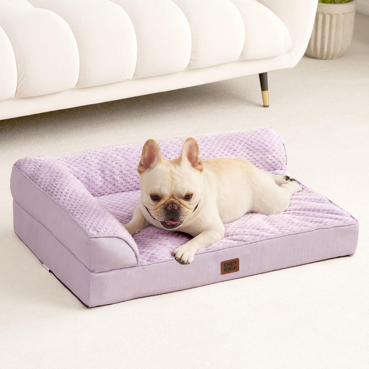 Orthopedic Dog Bed (Lilac / 35.0"L x 22.0"W x 6"Th)