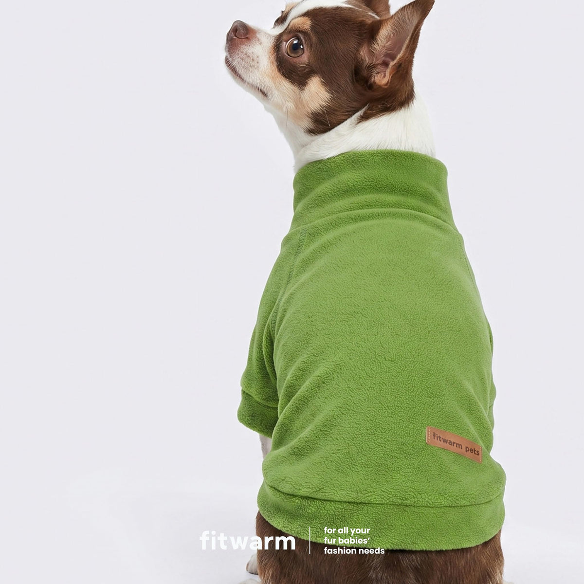 3 Pack Turtleneck Fleece Dog Sweater (Large / Bright Blue Green Brown)