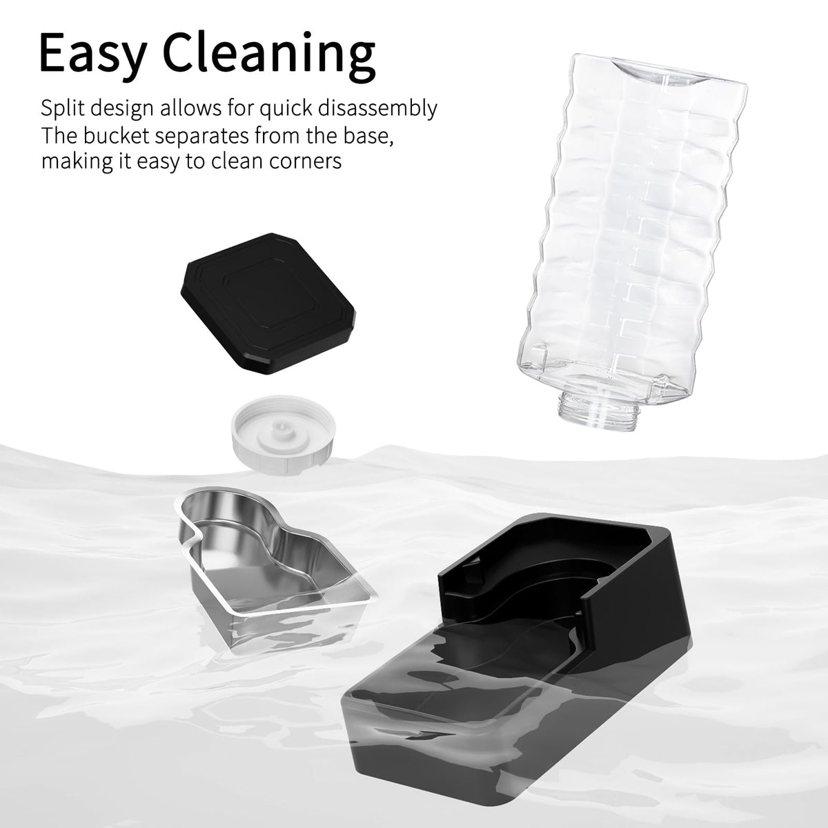 Stainless Steel Pet Water Feeder (Black / 12L)