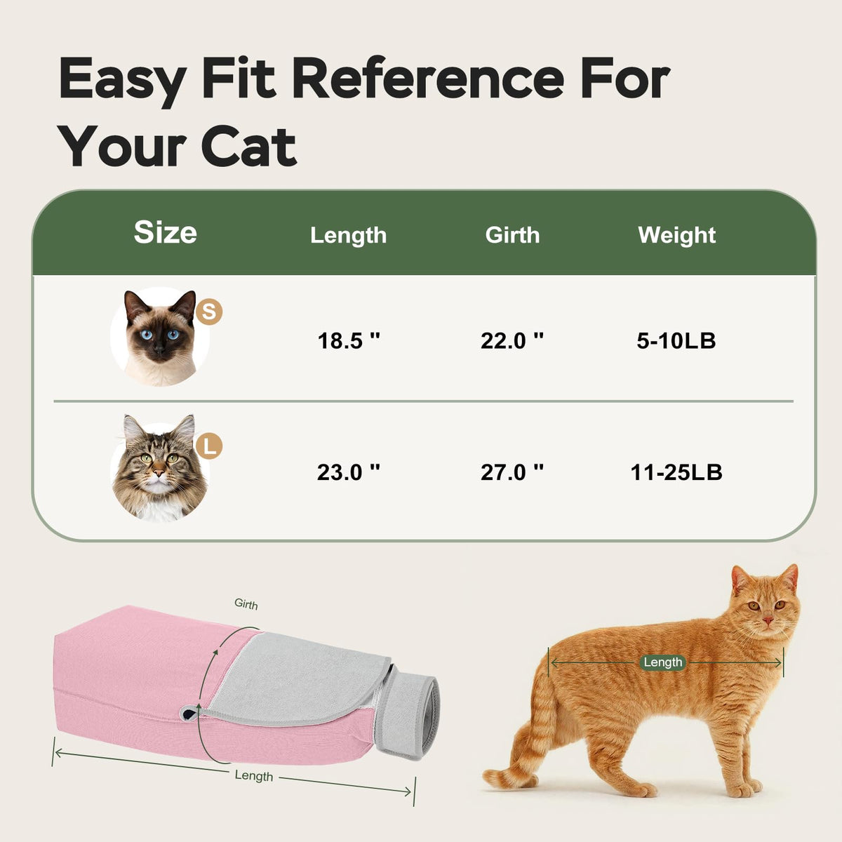 Cat Wrap for Cutting Nails (S(5-10lbs) / Pink)
