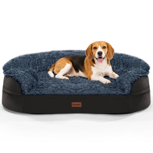 3.7 inch Thickened Orthopedic Dog Beds for Medium Dogs (Black / 36"Lx27.5"Wx7.1"H)