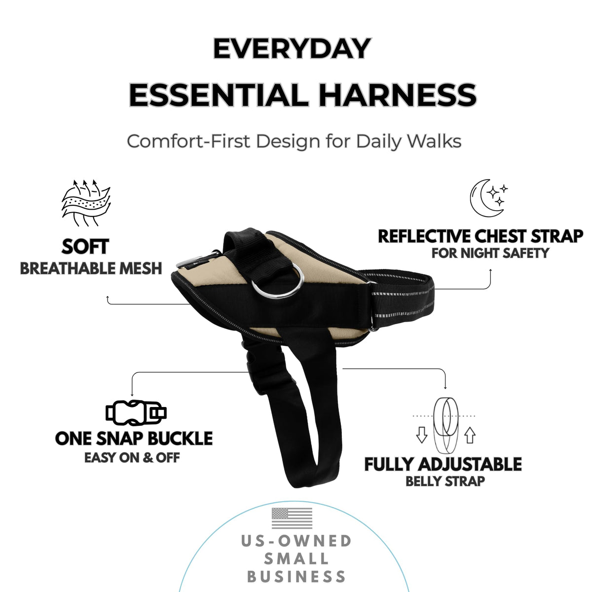 Essential Dog Harness (Driftwood / S)