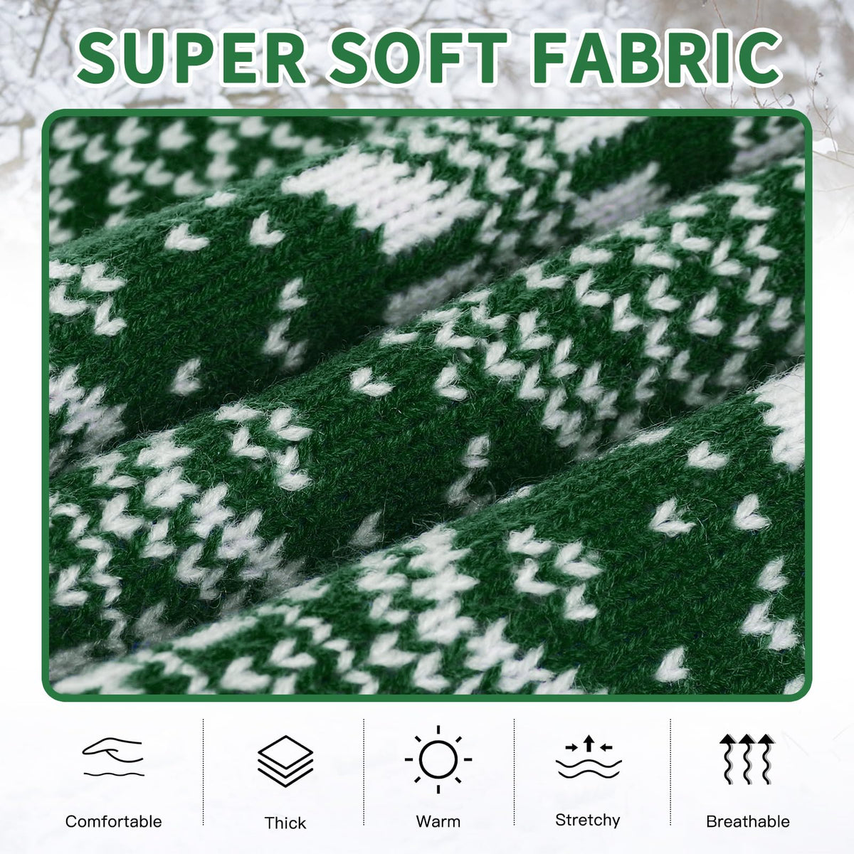 Dog Sweater Argyle (Green / Medium)