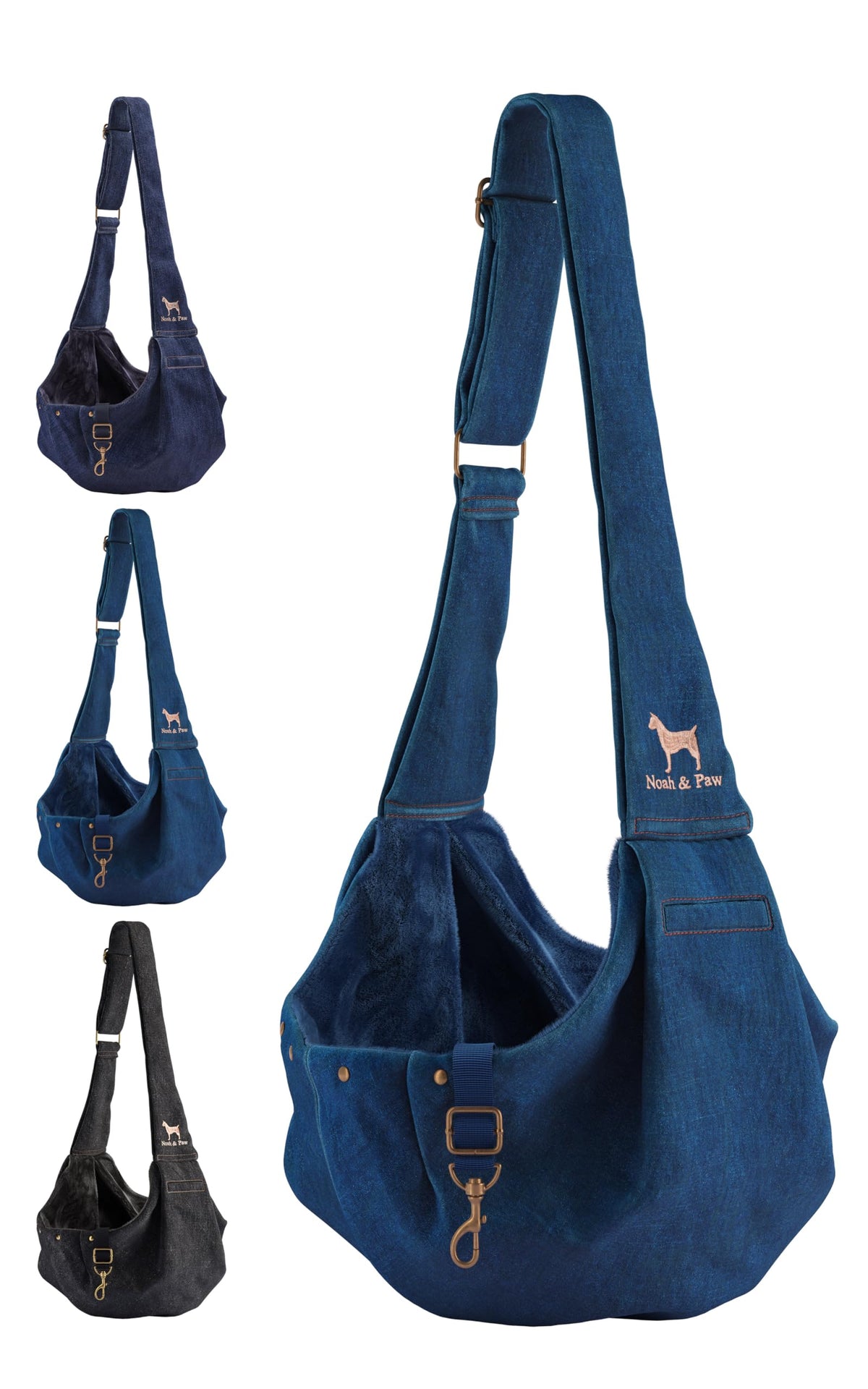 Dog Sling Carrier for Small Dogs 3 (Light Blue (Denim) / 15.0"L x 6.0"W x 5.5"H)