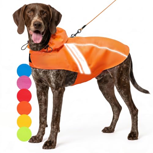 Dog Raincoat Wetoff Dog Rain Coat (Orange / XL (30"-34" chest girth))