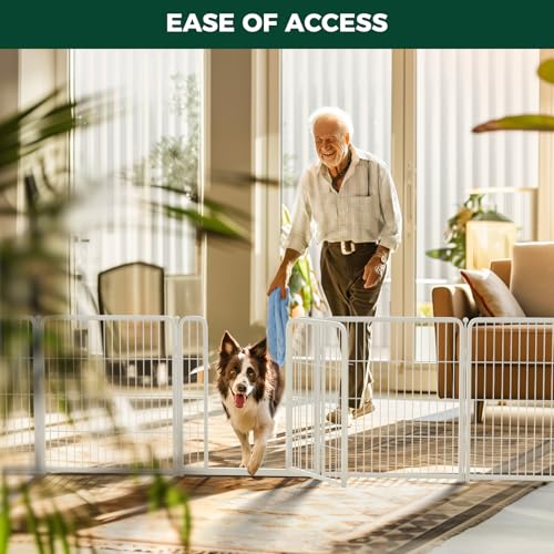 Homeplus Indoor Dog Playpen with Fence (White / 32"H)