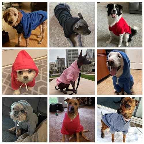 Dog Hoodie for Large Medium Small Dogs (Deep Red / X-Large)