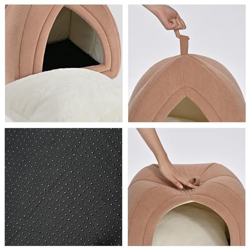 Cat Bed Cave 2 (Pink / S-15"×15"×15")