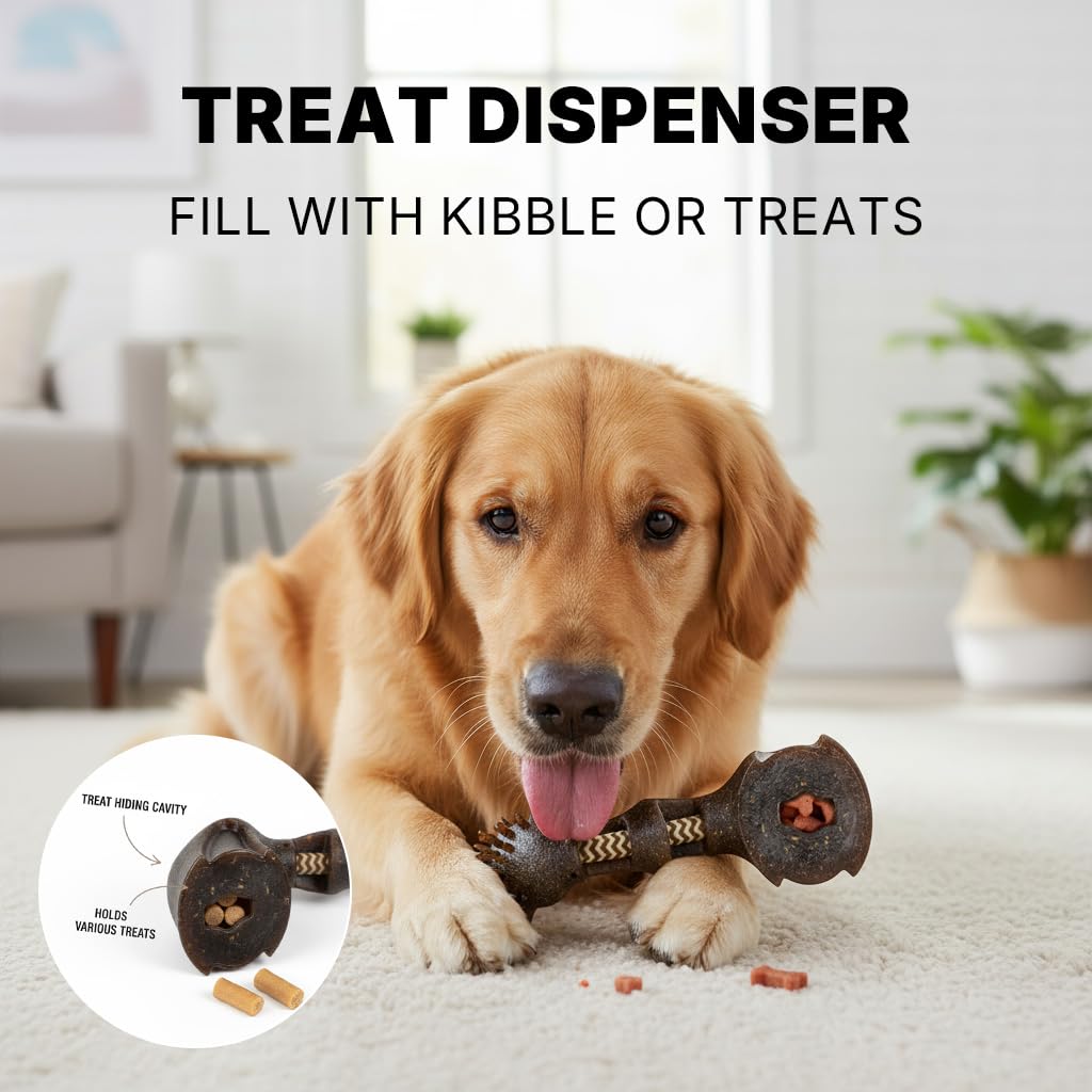 Dog Chew Toy Treat Dispensing Dog Toys (Driftwood Tug)