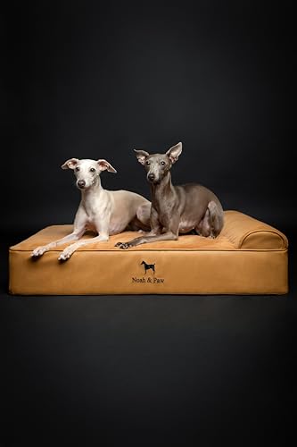 Large Dog Bed (Vegan Leather - Camel / Large)